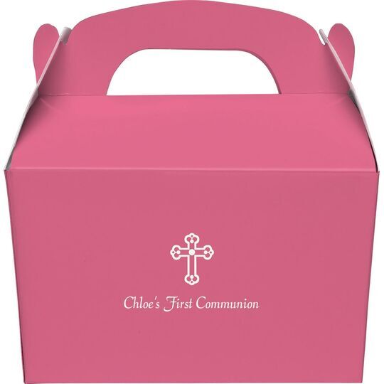 Ornate Cross Large Favor Boxes